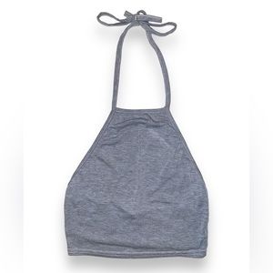Grey cropped halter top